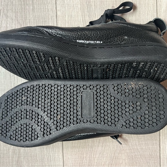 Community Made - Made in USA Classic Black Leather Sneakers for Men